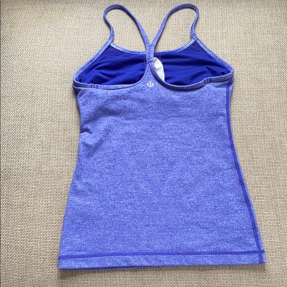 Lululemon Power Y Tank Heathered Pigment Blue 2 - Picture 9 of 14